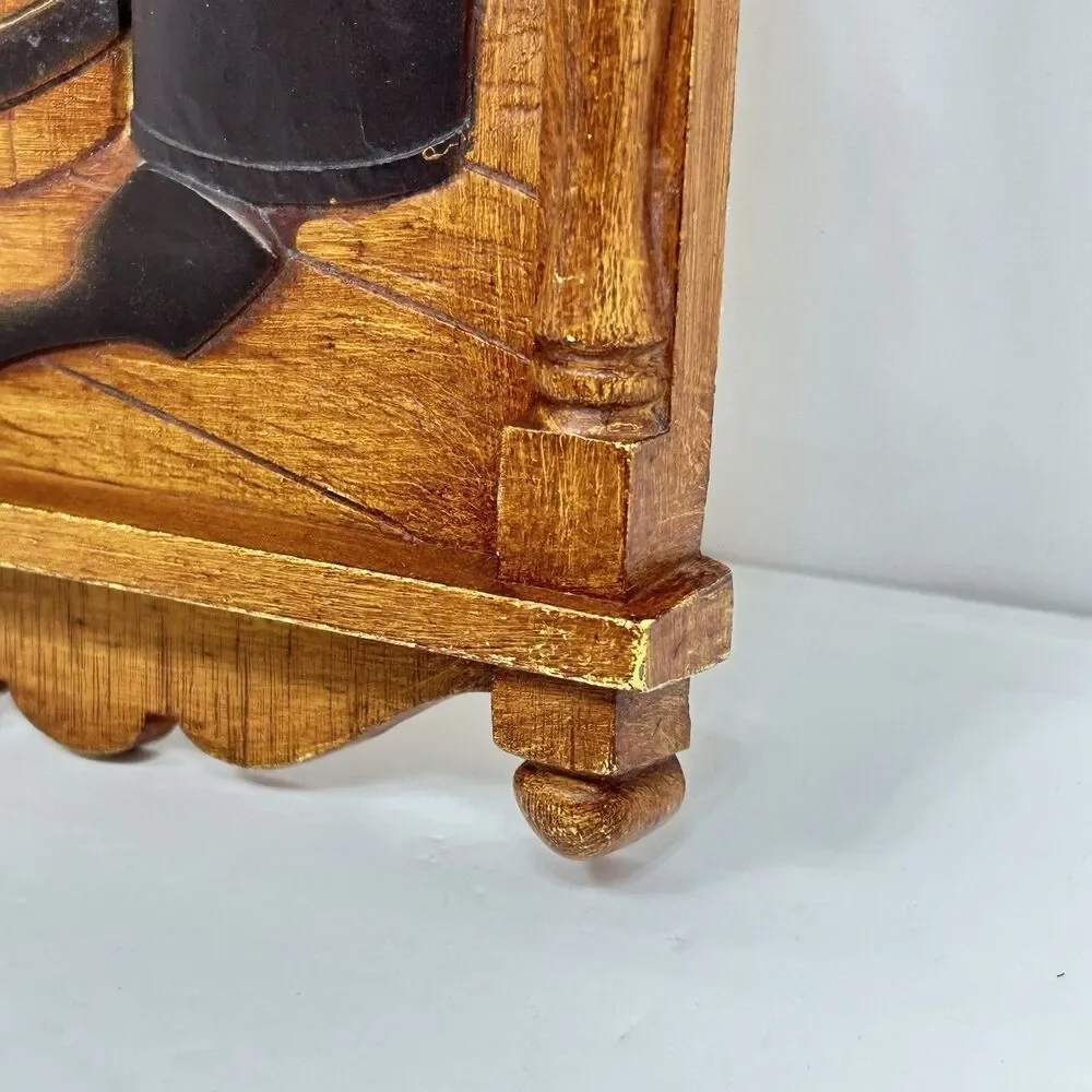 Rustic Homco Wall Decor Butter Churn Cottagecore Faux Wood 12